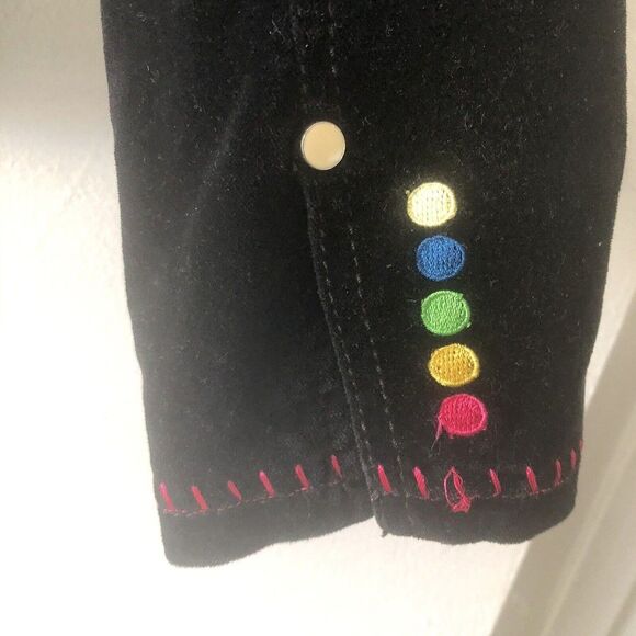 Coogi Girl’s Jacket Size Large (12/14) Elegant Velour Black. Fully Lined - Picture 5 of 11